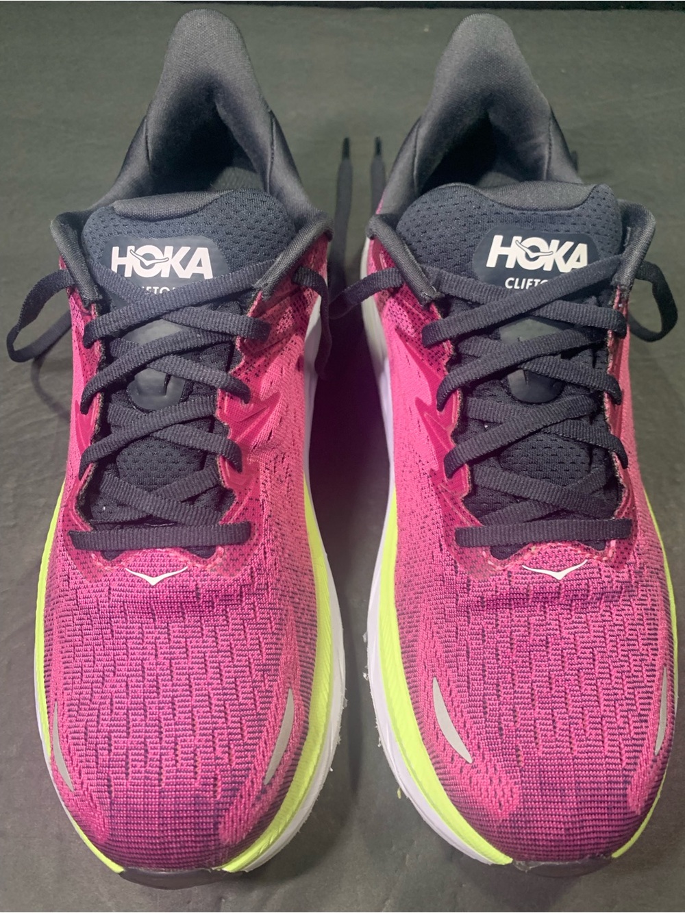 HOKA Clifton 8 Women’s Fuchsia Running Walking Sneakers Shoe Size-9.5 - Picture 3 of 12